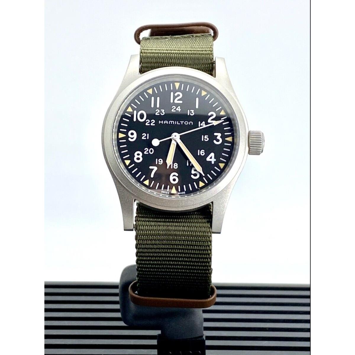 Hamilton Khaki Field Mechanical Black Dial Nylon Men`s Watch H69439931