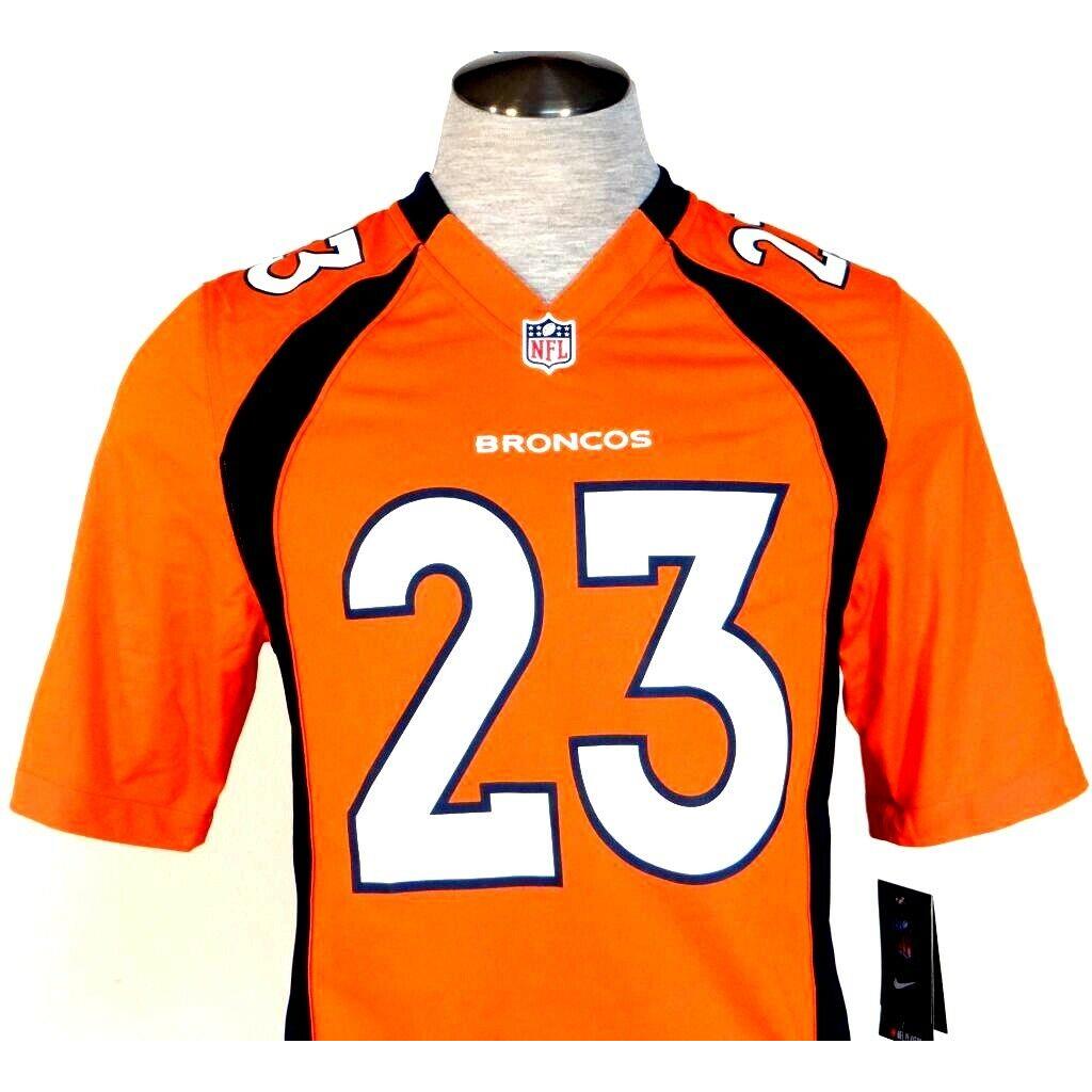 Nike Nfl Denver Broncos Mcgahee 23 Orange Short Sleeve Football Jersey Men`s