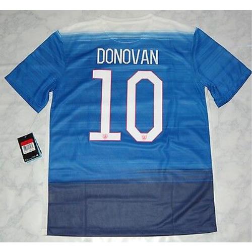 Nike Men`s Donovan Usa Away Soccer Jersey 640855 Royal Blue/white US Size M