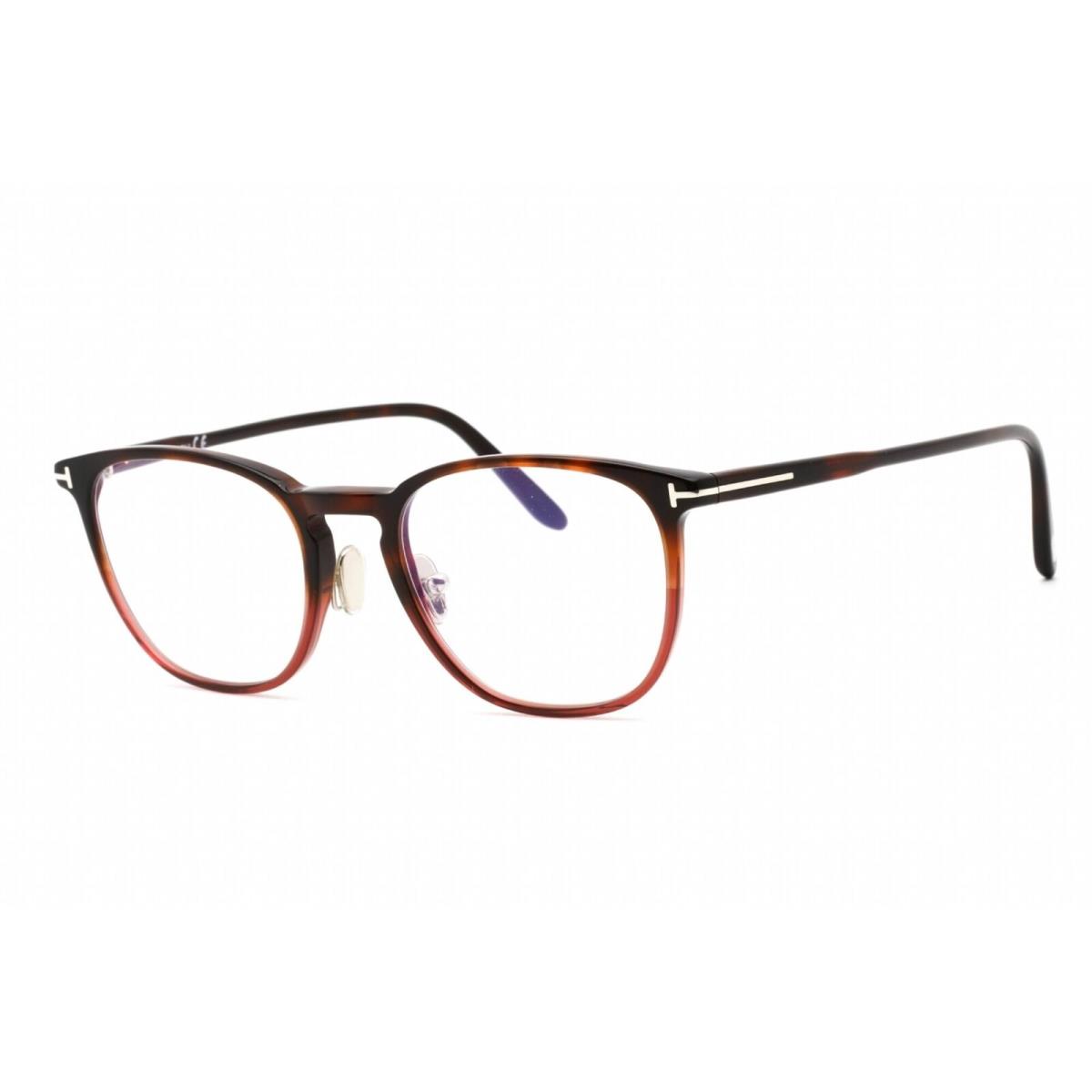 Tom Ford Unisex Eyeglasses Full Rim Shiny Burgundy Metal Round FT5700-B 054