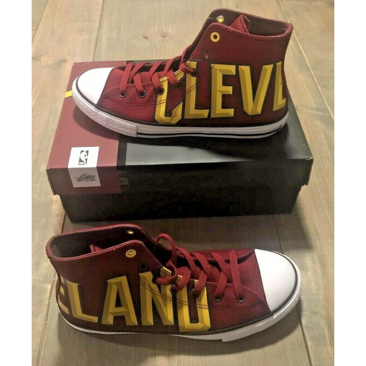 Converse Boy`s Junior Chuck Nba Basketball Cleveland Team Print Shoes Size: 6
