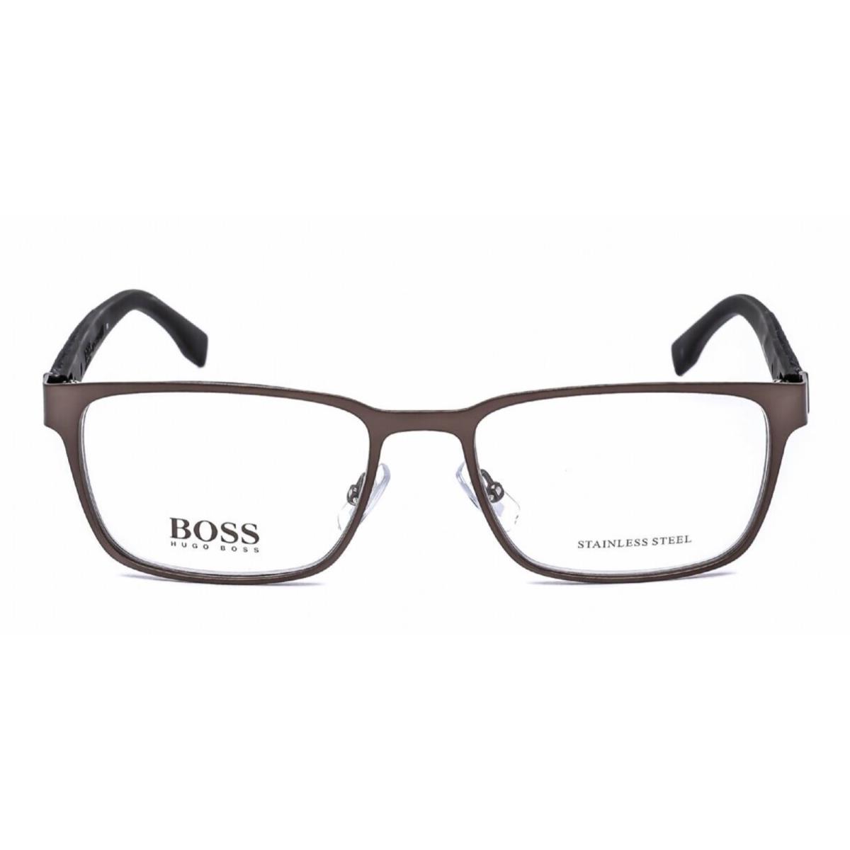 Hugo Boss Classic Eyeglasses Boss 0986 5MO 55-18 Matte Silver Black Frames