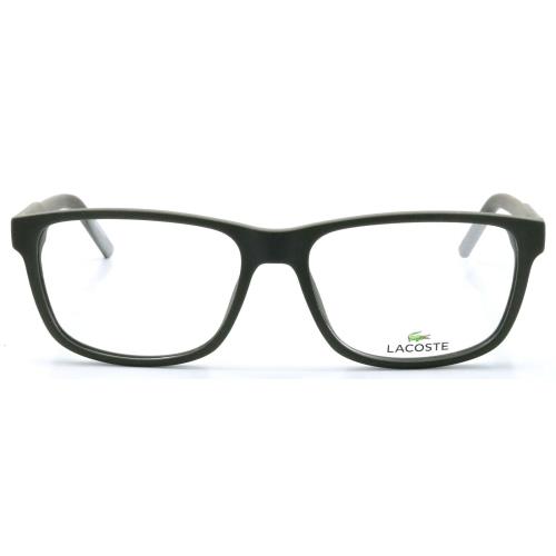 Lacoste L2866 315 Matte Green Rectangular Full Rim Eyeglasses Frames 56-16-145