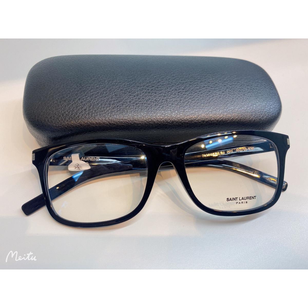 Saint Laurent SL 288/F Slim 001 Black Unisex Eyeglasses Frame 55-18