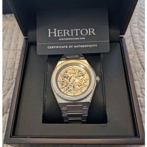 Heritor Automatic Atlas Bracelet Watch. Gold Black. HERHS1302