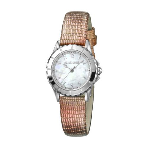 Roberto Cavalli Women`s RV1L049L0016 Mop Dial Pink Leather Wristwatch