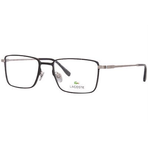 Lacoste L2275E 001 Eyeglasses Frame Men`s Black Full Rim Square Shape 54mm