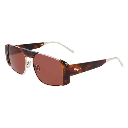 and Auathentic Salvatore Ferragamo SF267S-723 Gold/tortoise 55 16 145