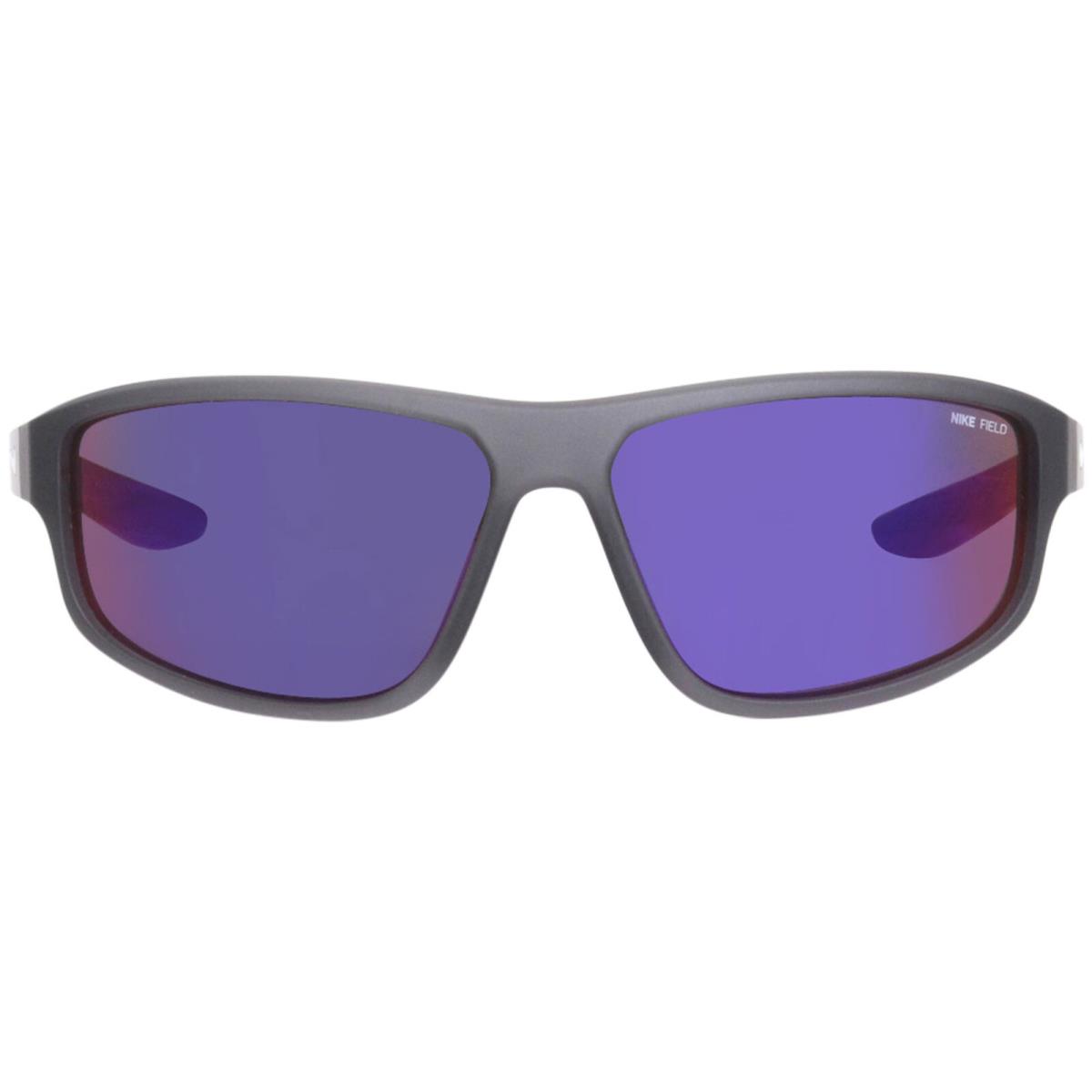 Nike Brazen-fuel DJ0805 021 Sunglasses Men`s Dark Grey/field Tint Mirror 62mm - Frame: Gray, Lens: Pink