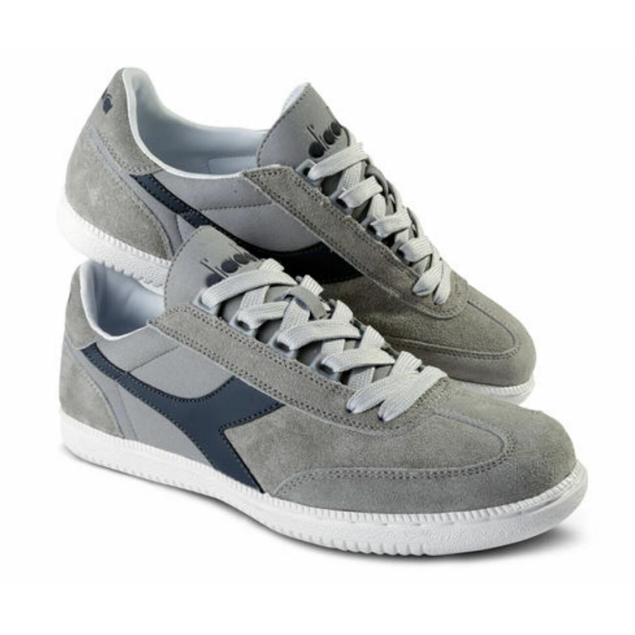 Diadora Derby P 161298-C4743 C2074 Sneakers Low Top Shoes Gray Size 12