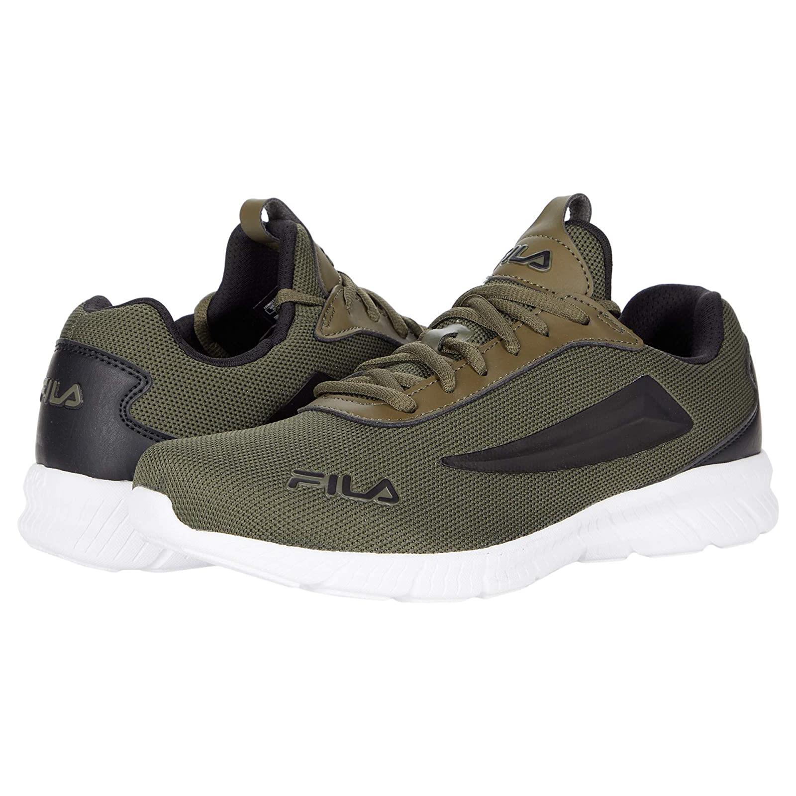 Man`s Sneakers Athletic Shoes Fila Oxidation Dark Olive/Black/White