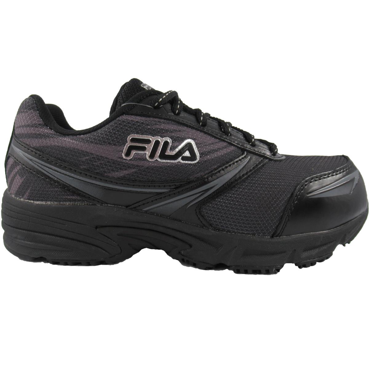 Fila Women`s Memory Meiera 2 Slip Resistant Composite Toe Memory Foam Work Shoes Black/Silver