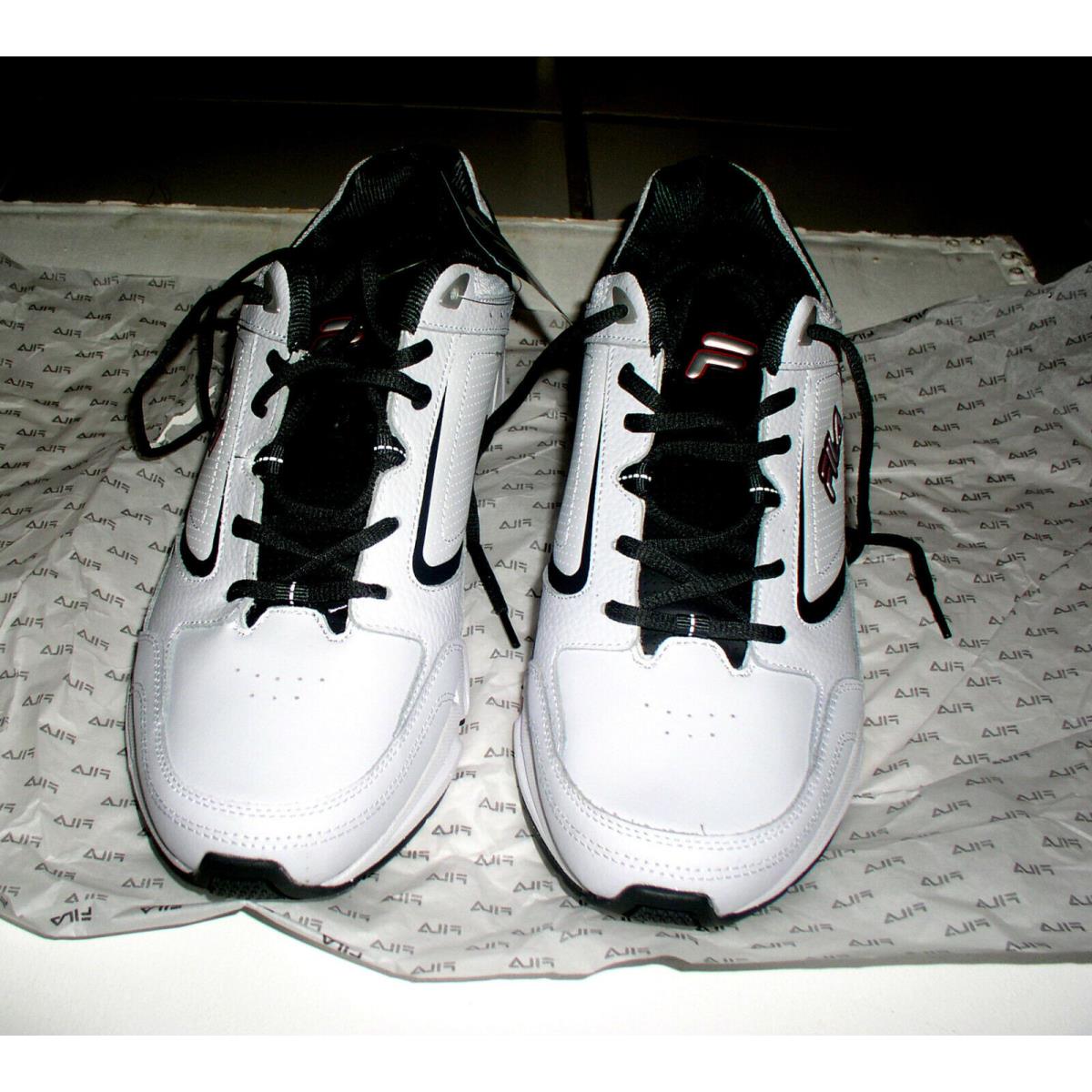 Fila Memory Foam Training Men White Shoes w/ Blue Trims Size 13 Nice Design