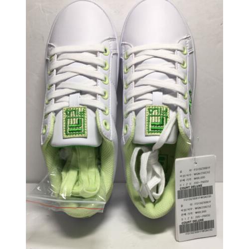 Fila shoes Melona - White, Lime Green Accents 6