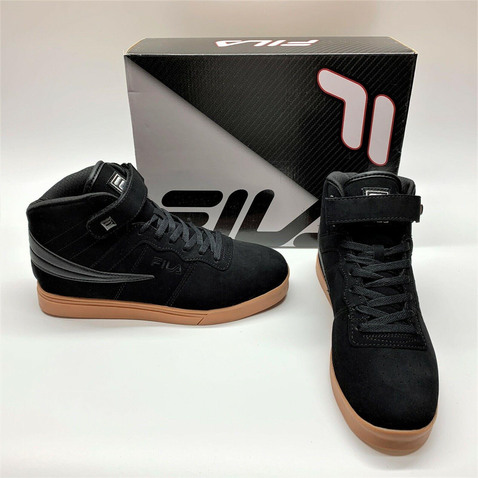 Fila Vulc 13 MP Gum Mid Plus 1CM00071 Black Casual Sneakers Shoes Mens 10