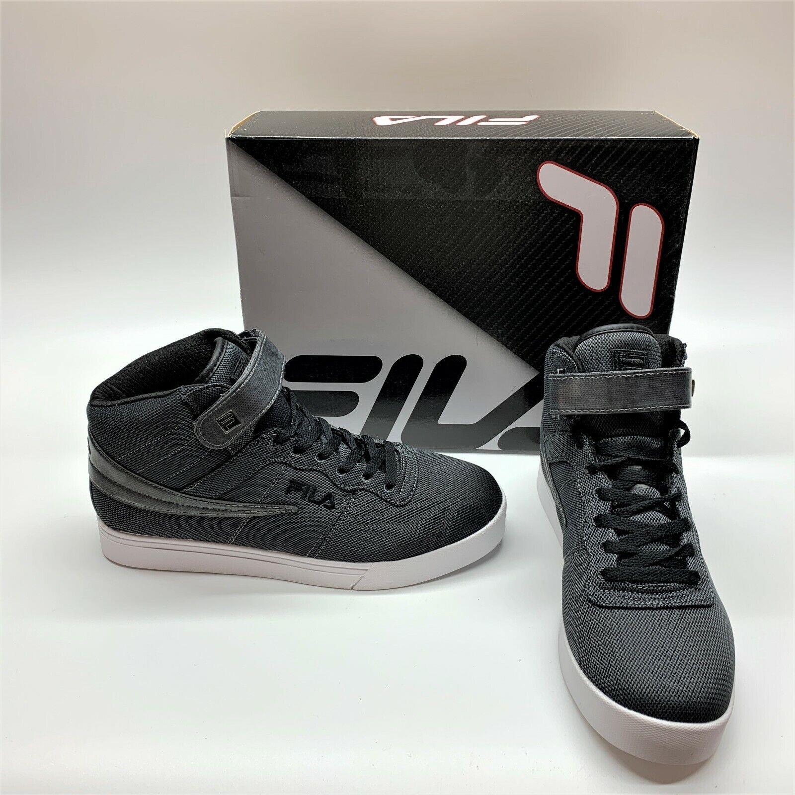 Fila Vulc 13 MP Mid Plus Woven 1CM00072 Black White Sneakers Shoes Mens 10
