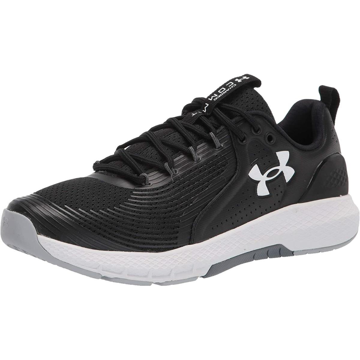 Under Armour Men`s Charged Commit TR 3 Cross Trainer Shoes Black/White