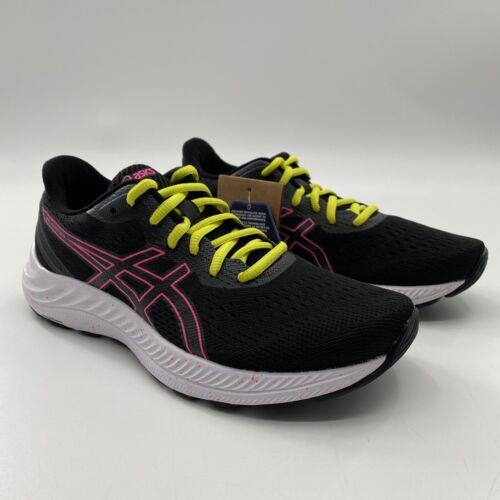 Asics Women`s Gel-excite 8 Running Shoes Black/hot Pink 1012A916-006 Size 11