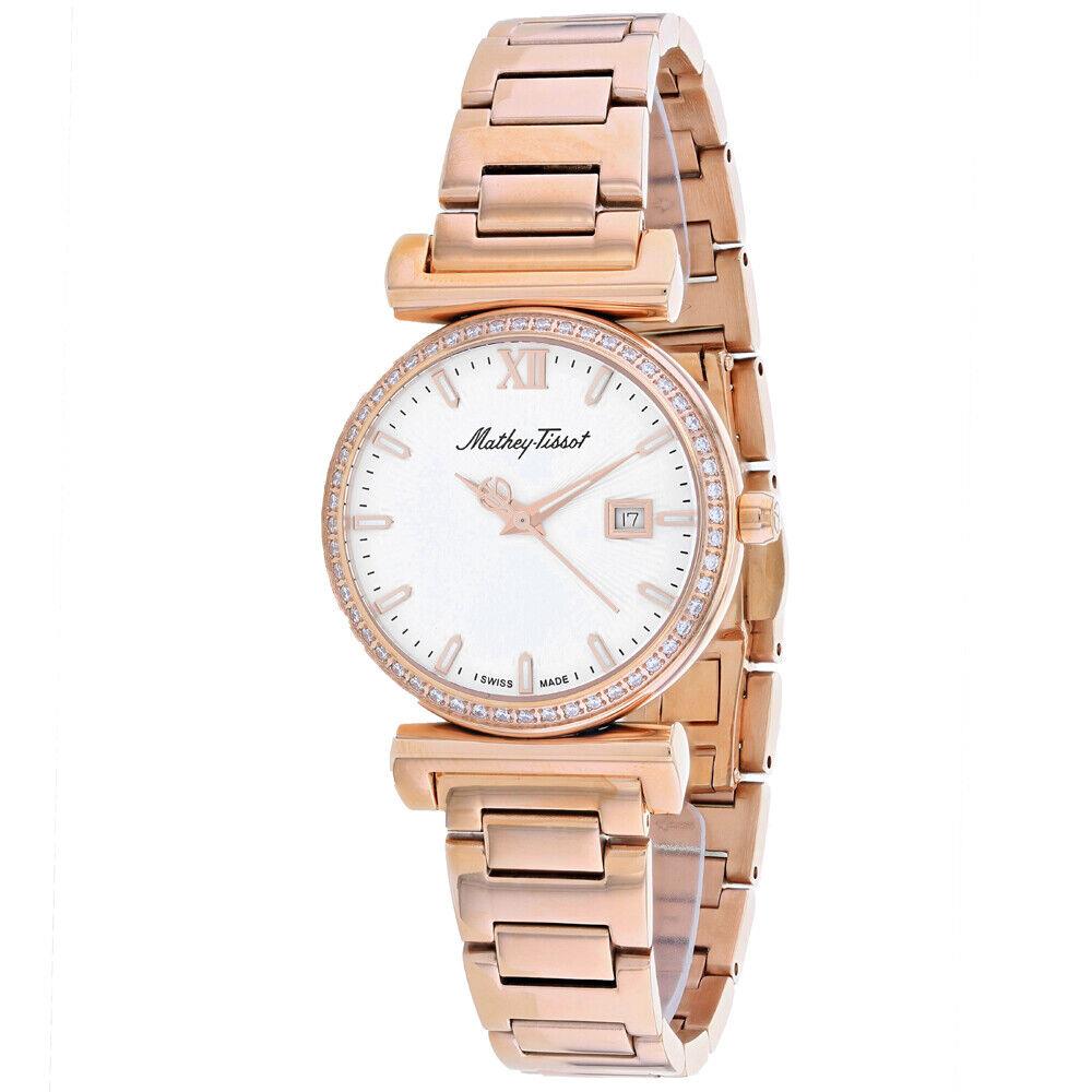 Mathey Tissot Women`s White Dial Watch - D410PQI