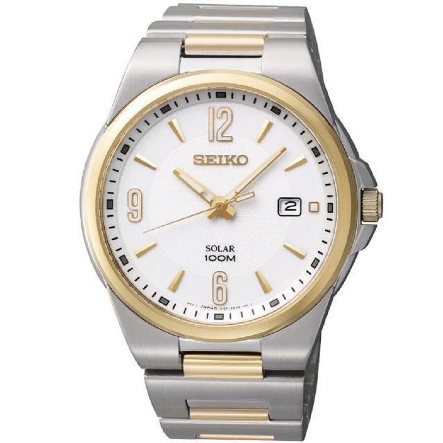 Seiko SNE210 Two-tone Dress Solar Classic Men`s Watch - Great Gift