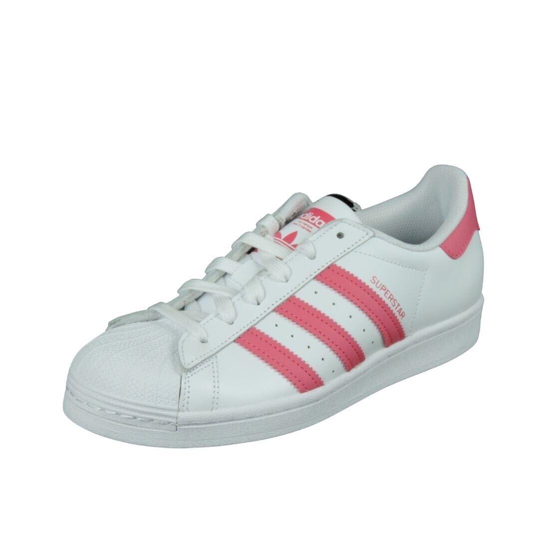 Adidas Superstar Womens Shoes Originals Leather Sneakers FV0773 White 6Y=7.5Wms