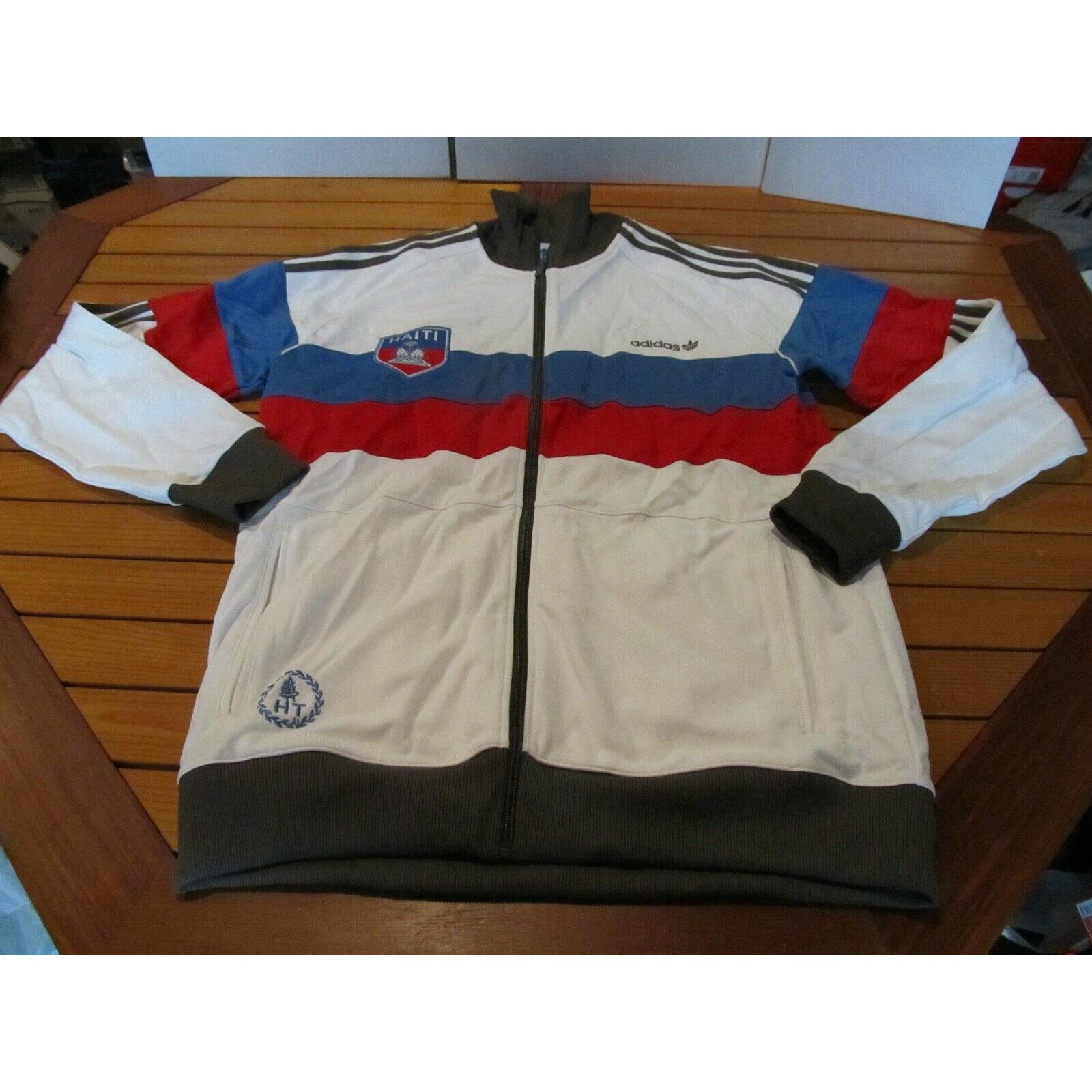 Adidas Originals Haiti TT Track Jacket Trefoil White Blue Red M 270647