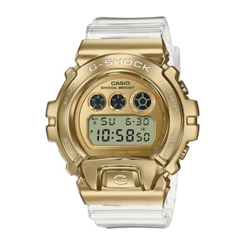 Casio Digital Sport Quartz Men`s G-shock Gold Dial White Band Watch GM-6900G-9DR