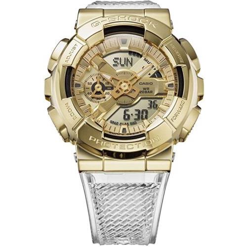 Casio G-shock Men`s GM-110SG-9ADR Analog-digital Gold Dial White Watch