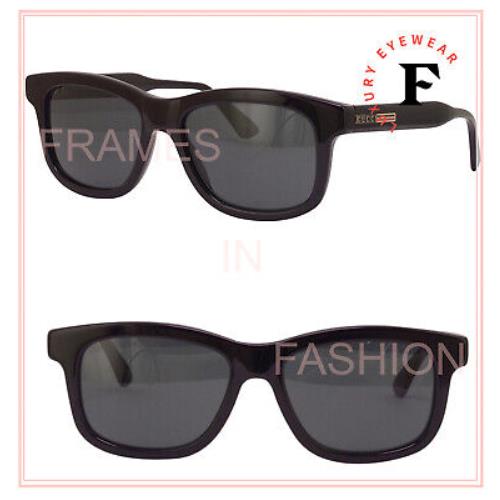 Gucci 0824 Black Rectangular Logo Unisex Gg0824s 001 Sport Fashion Sunglasses