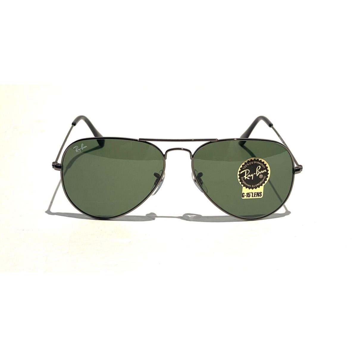 Ray-ban Aviator RB3025 W0879 Classic Green G-15 Lens with Gunmetal Frame 58mm