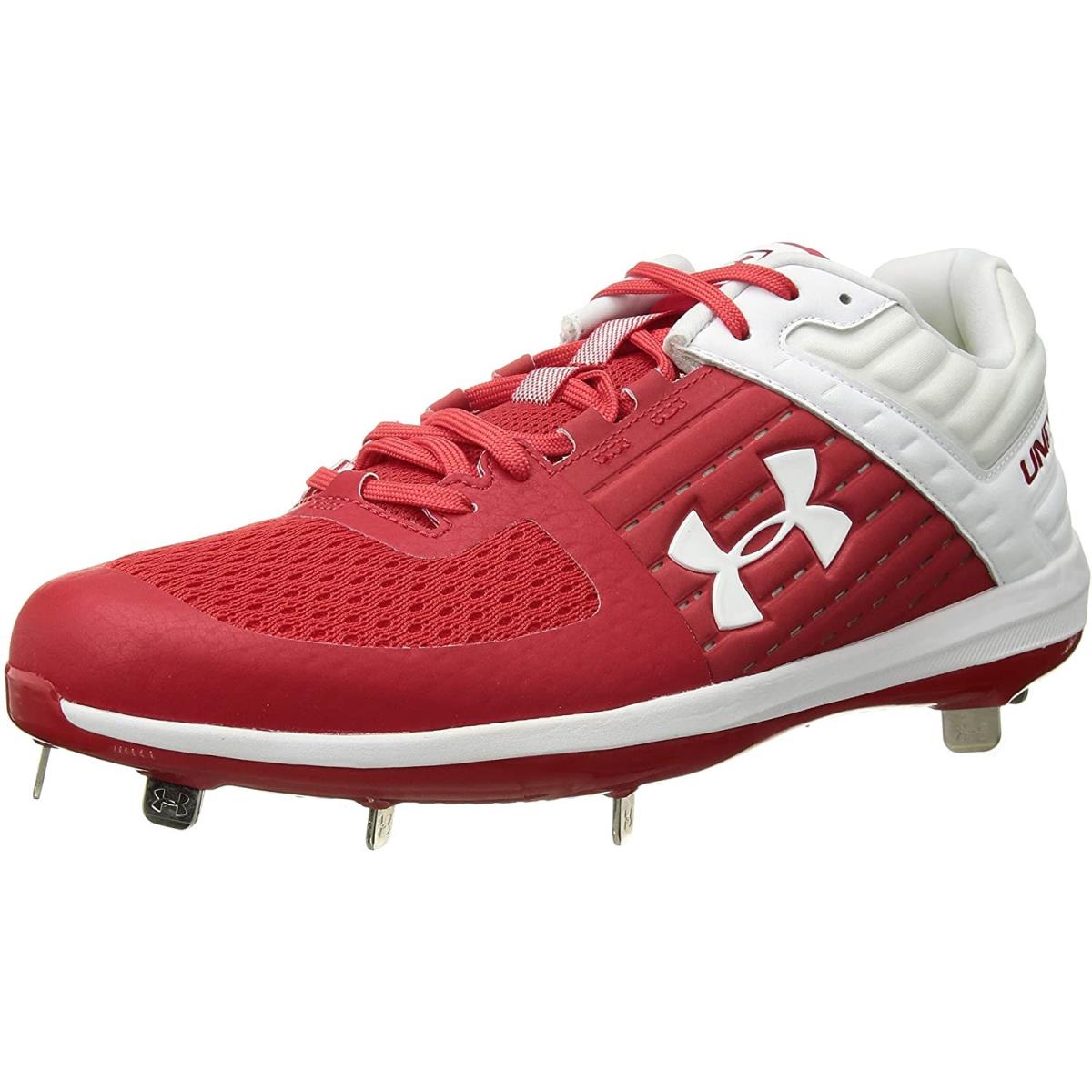 Under Armour Men`s Yard Low St Baseball Shoes Red (601)/White