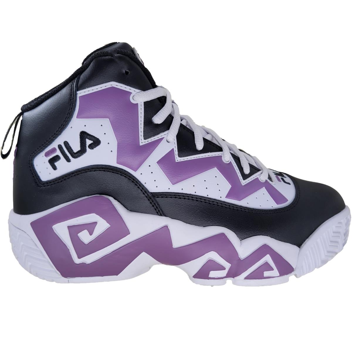 Fila Men`s MB Jamal Mashburn Retro Basketball Shoes Black White Violet