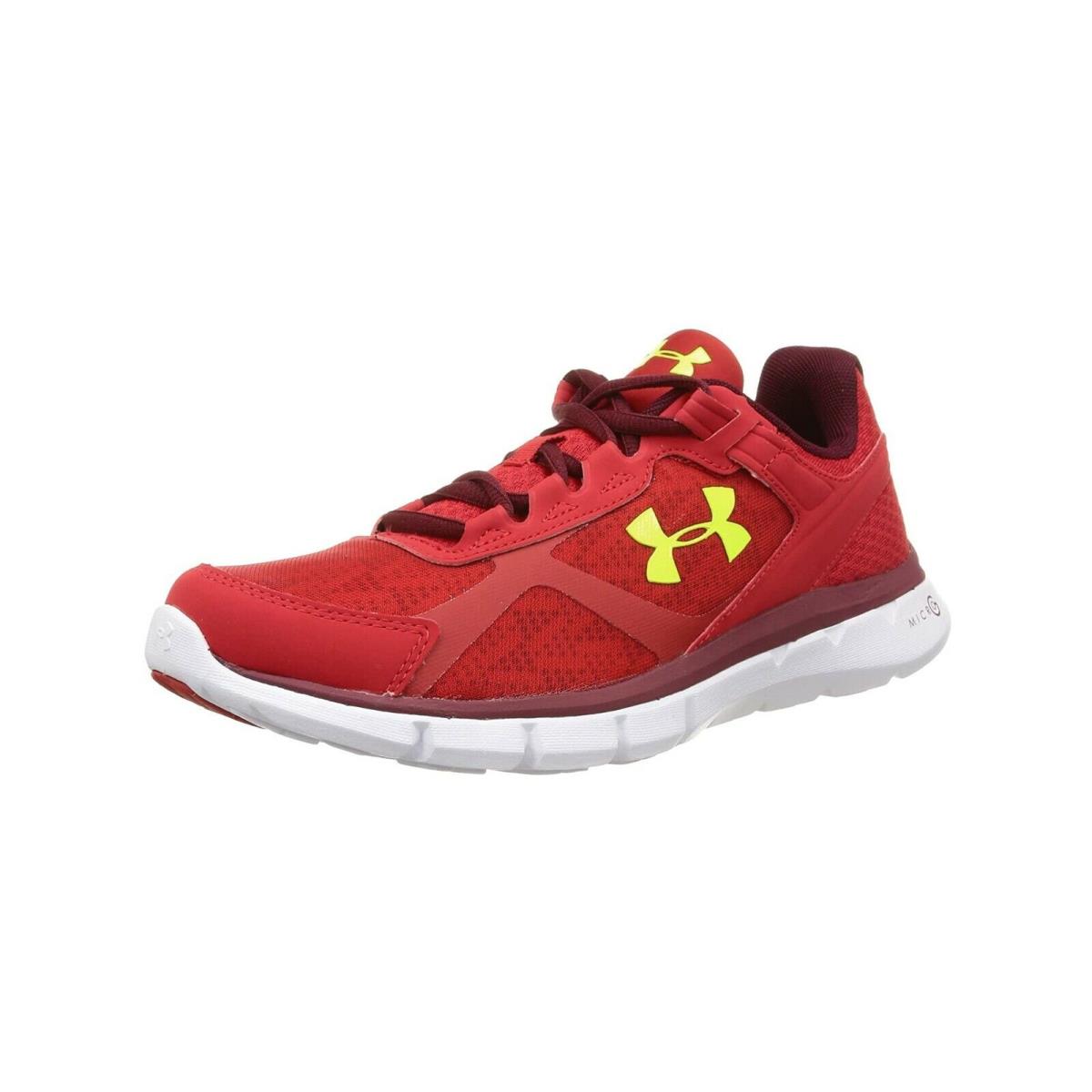 Under Armour Men`s Micro G Velocity Running Shoes 1258789-600 - Red