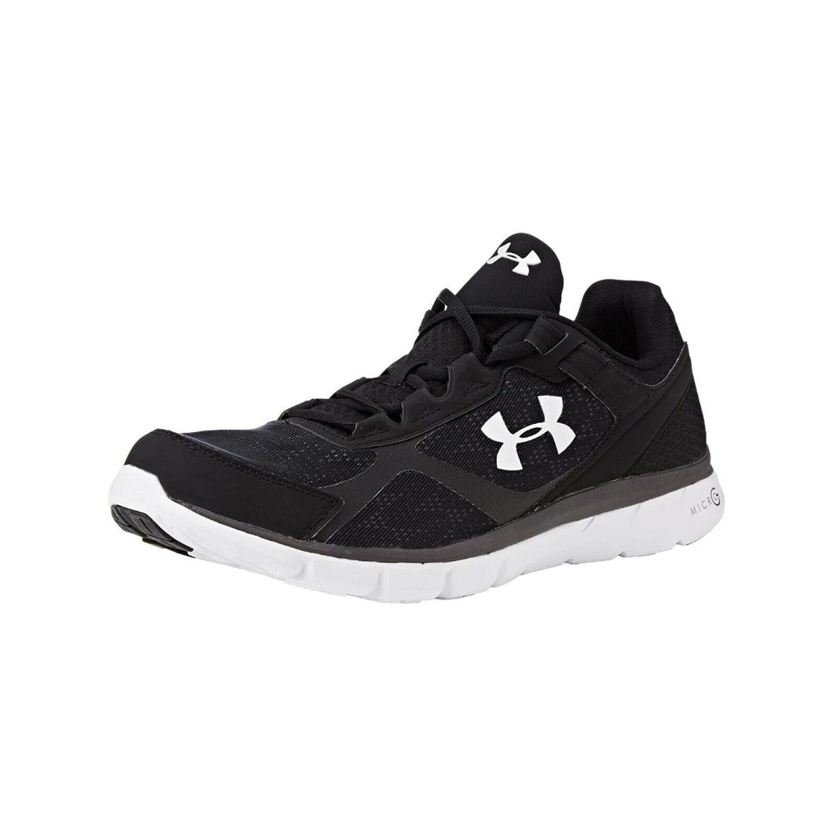 Under Armour Men`s Micro G Velocity Running Shoes 1258789-001 - Black/white