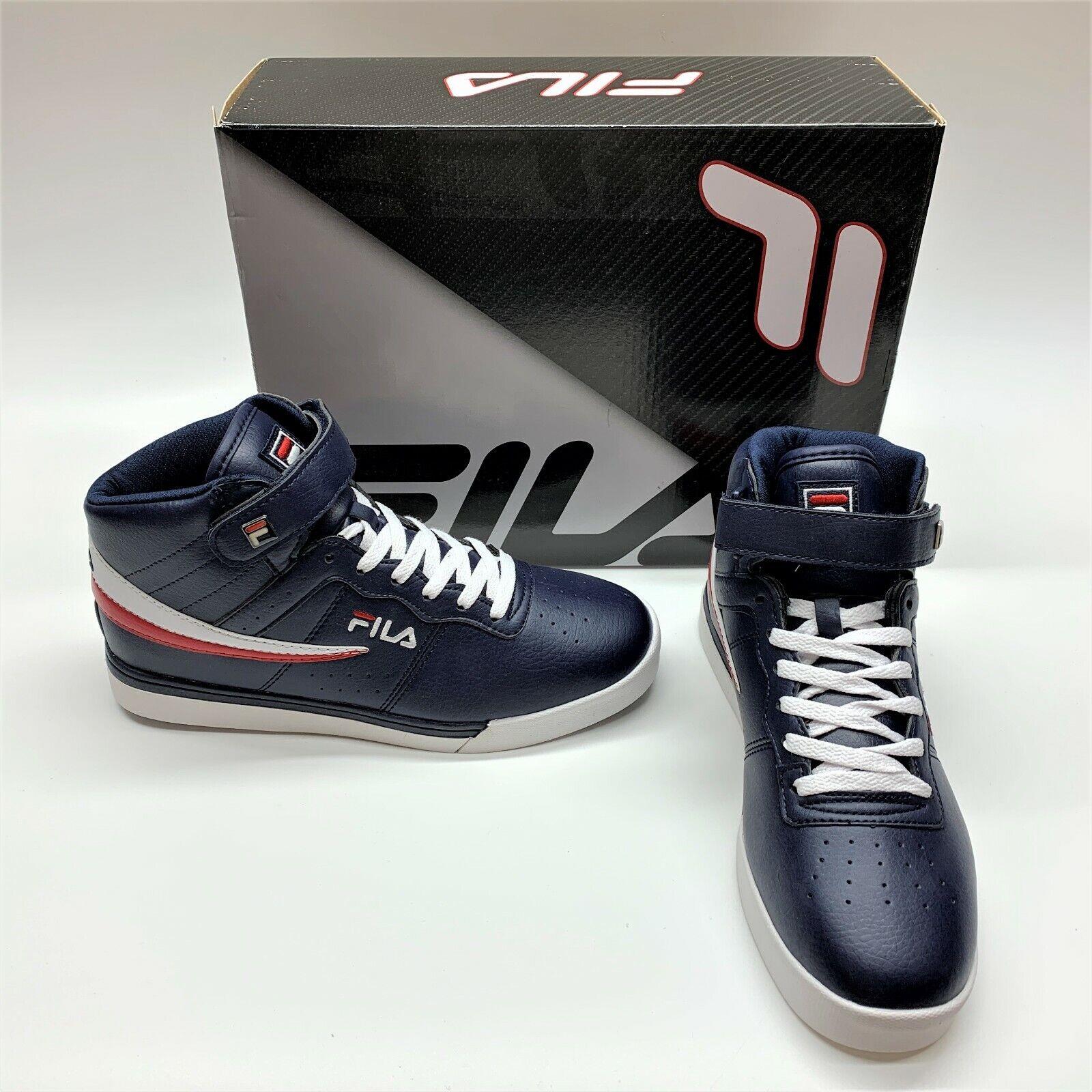 Fila Vulc 13 MP Mid Plus 1SC60526 Navy Blue White Red Sneakers Shoes Mens 9