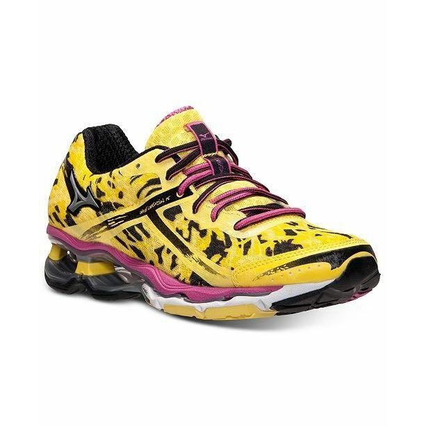 Mizuno Wave Creation 15 Womens Running Shoes Yellow / Black / Pink Size 8