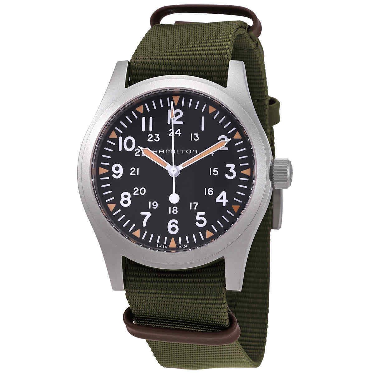 Hamilton Khaki Field Hand Wind Black Dial Men`s Watch H69529933