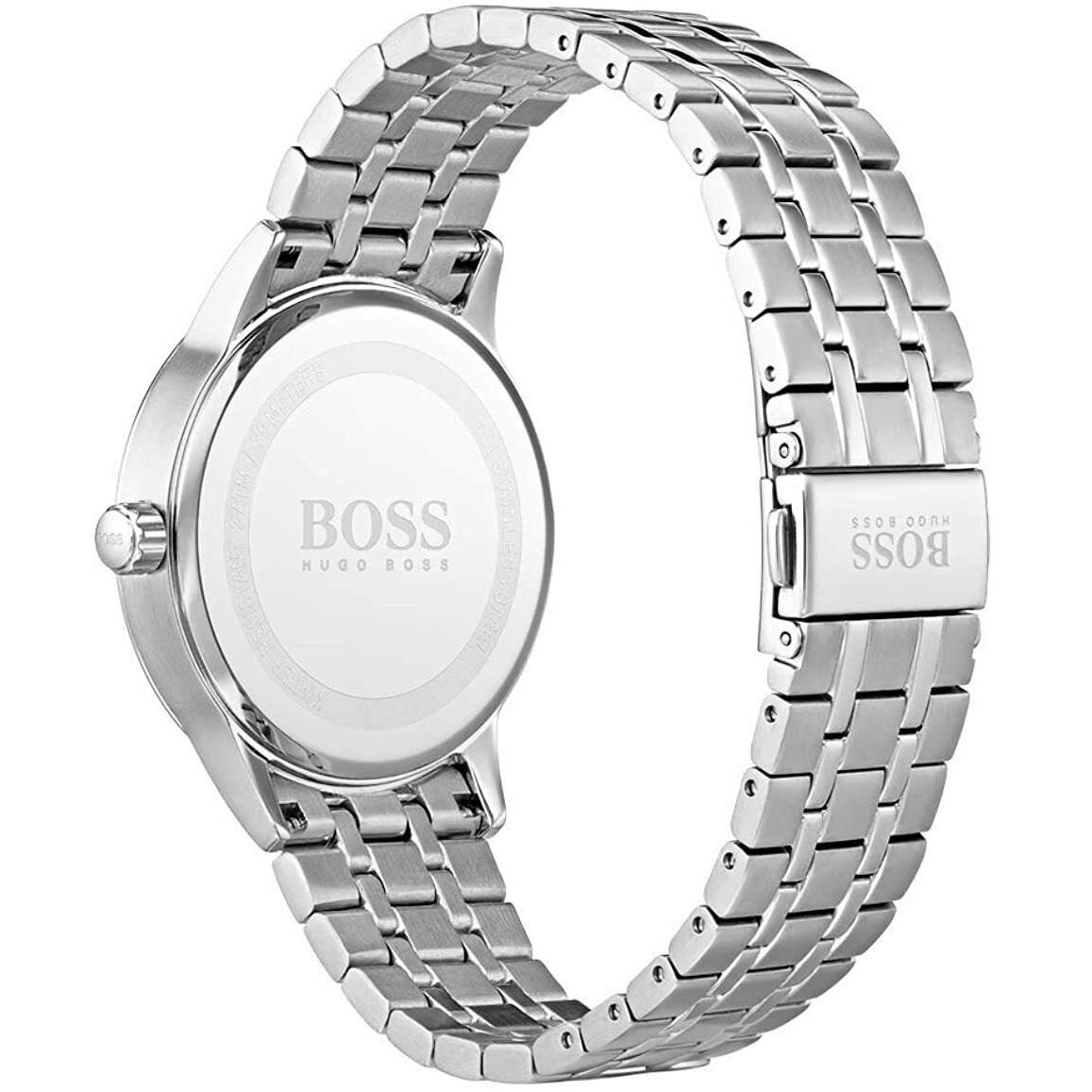 Hugo Boss Officer 1513615 Silver Tone Blue Date Dial Classic Mens Watch ...