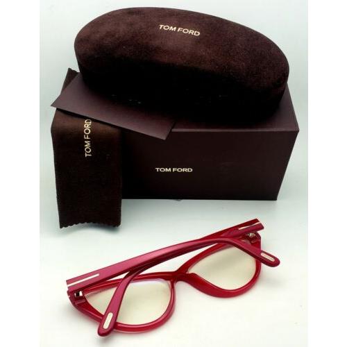 Tom Ford eyeglasses  - Red & Gold , Red / Gold Frame, Clear with Blue Blocking AR Coating Lens 8