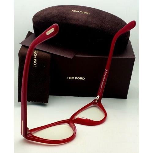 Tom Ford eyeglasses  - Red & Gold , Red / Gold Frame, Clear with Blue Blocking AR Coating Lens 5