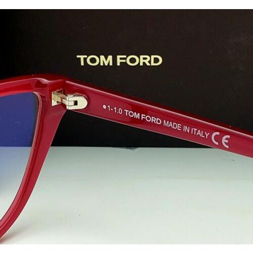 Tom Ford eyeglasses  - Red & Gold , Red / Gold Frame, Clear with Blue Blocking AR Coating Lens 6