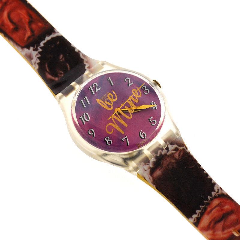 Swatch 1999 Be Mine Womens Quartz Watch Multicolor Plastic GK291