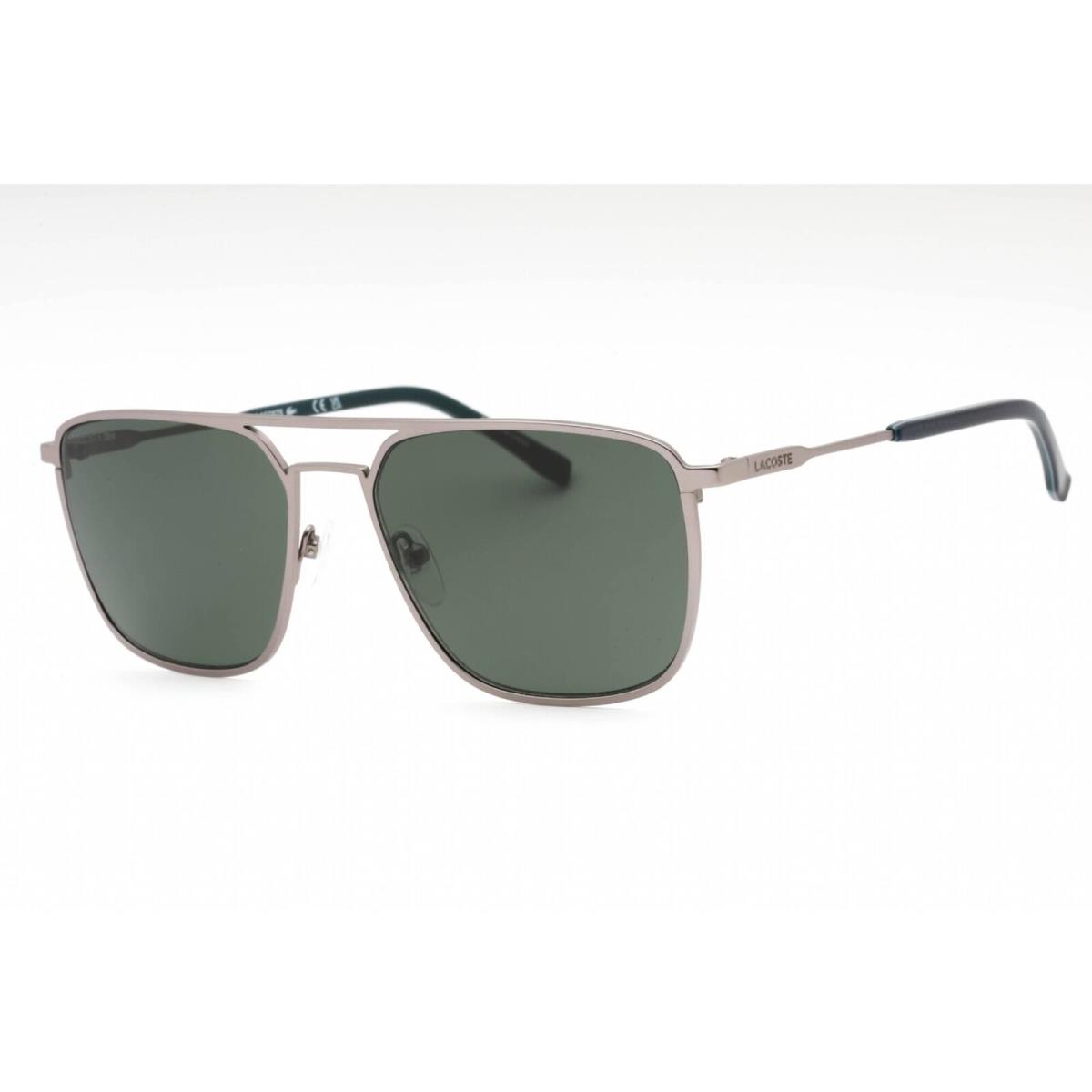 Lacoste Men`s Sunglasses Matte Grey Metal Square Full Rim 57mm Frame L194S 035