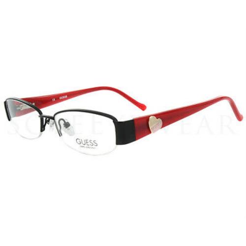 Guess Kids 9074-BLK-47 Black/red Eyeglasses - Black/Red Frame