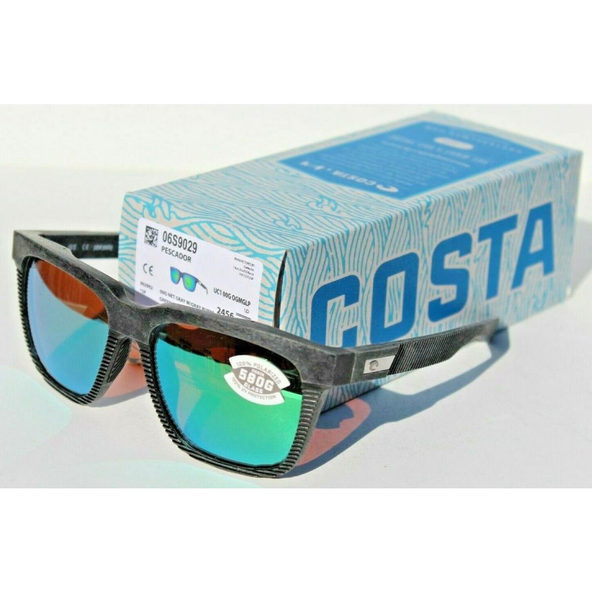 Costa Del Mar Pescador 580G Polarized Sunglasses Net Gray/green Mirror Untangled