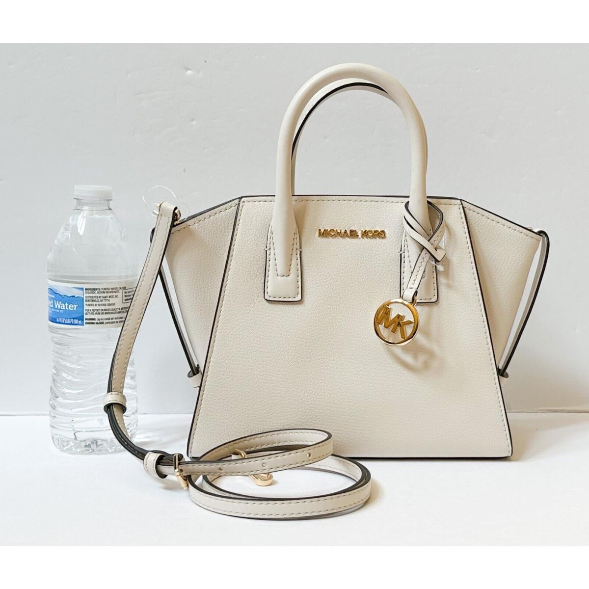 Michael Kors Avril Small Top Zip Satchel Shoulder Crossbody Bag Light Cream