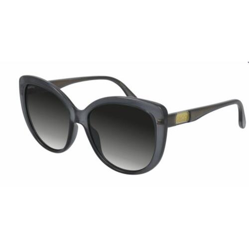 Gucci GG0789S 001 Grey Round Cat Eye 57 mm Women`s Sunglasses