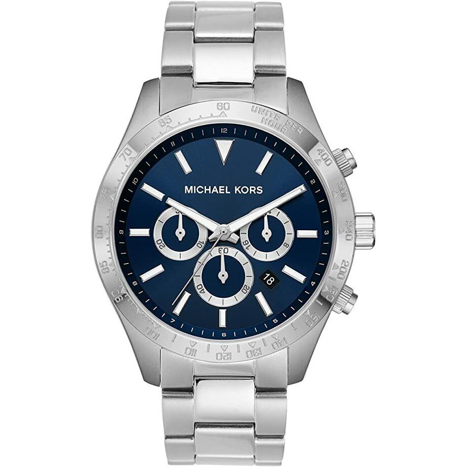 Michael Kors MK8781 Layton Chronograph Stainless Steel 45mm Blue Watch