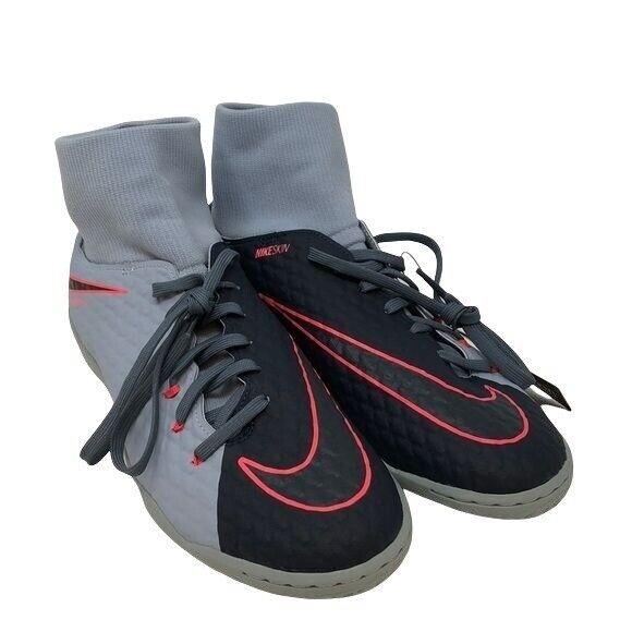 Nike Men`s Hypervenomx Phelon Iii Dynamic Fit Indoor Soccer Shoes Size 13 - Blue/Grey