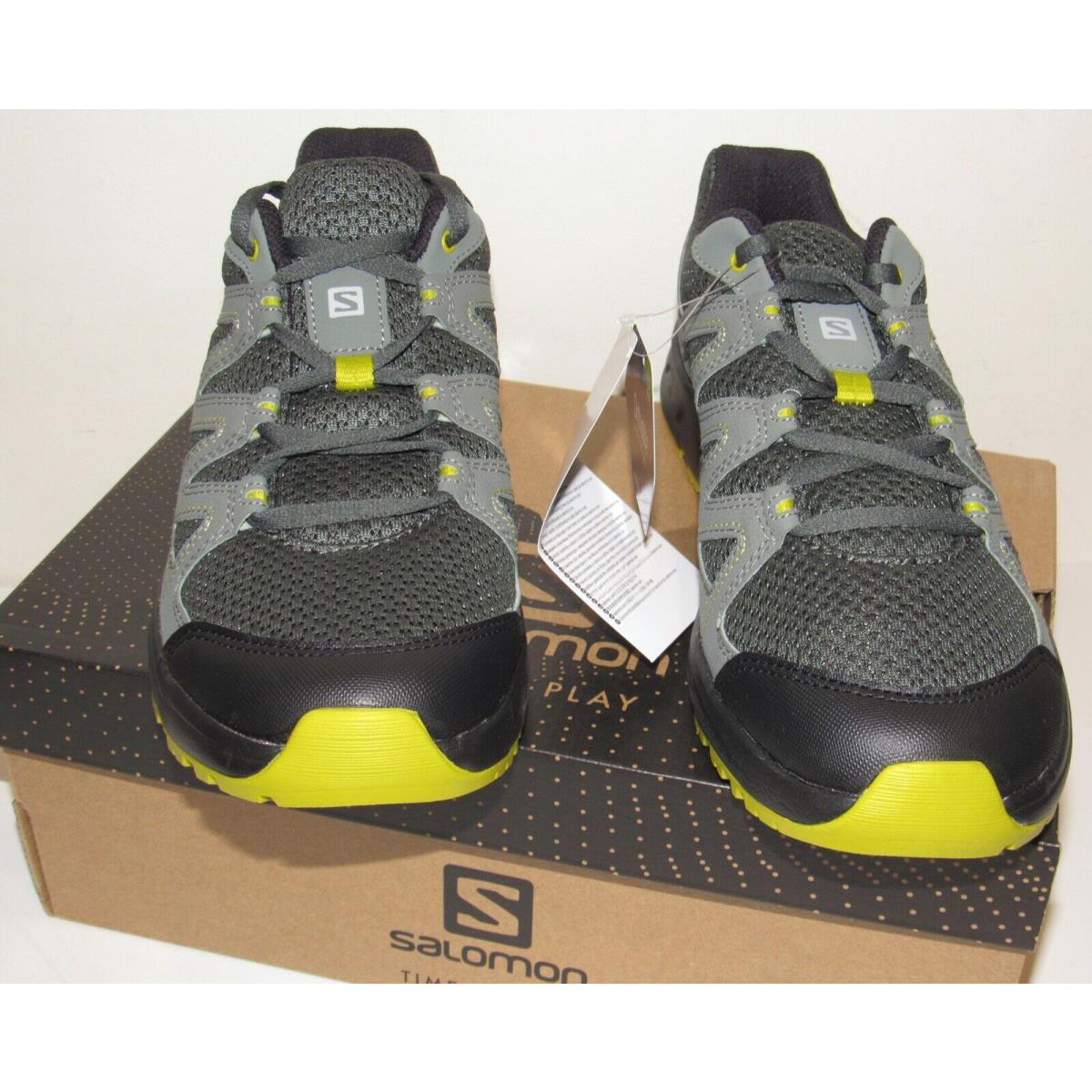 Salomon Blackstonia Mens 10 Hiking Shoes Gray Yellow Trail Running Sneakers  | 193128411954 - Salomon shoes Blackstonia - Gray | SporTipTop